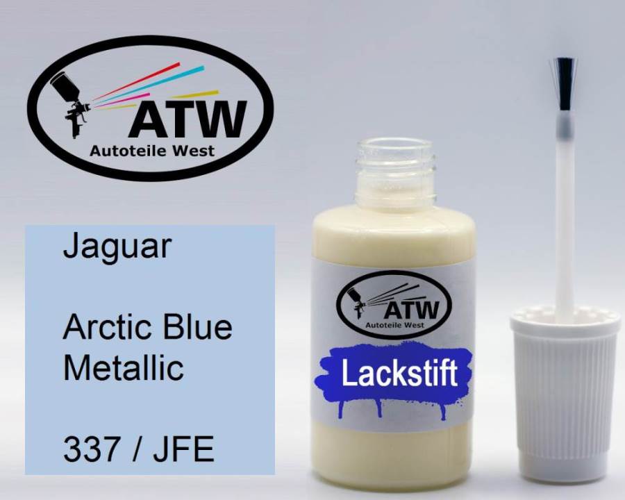 Jaguar, Arctic Blue Metallic, 337 / JFE: 20ml Lackstift, von ATW Autoteile West.